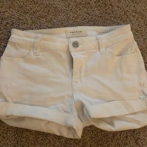White Pacsun shorts.